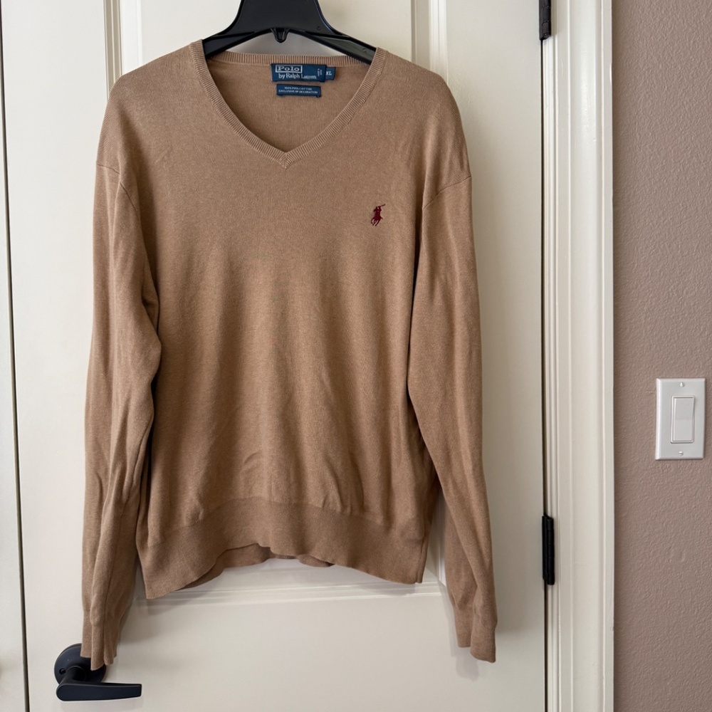 Polo Ralph Lauren V-Neck Cotton Sweater size XL - Picture 2 of 9